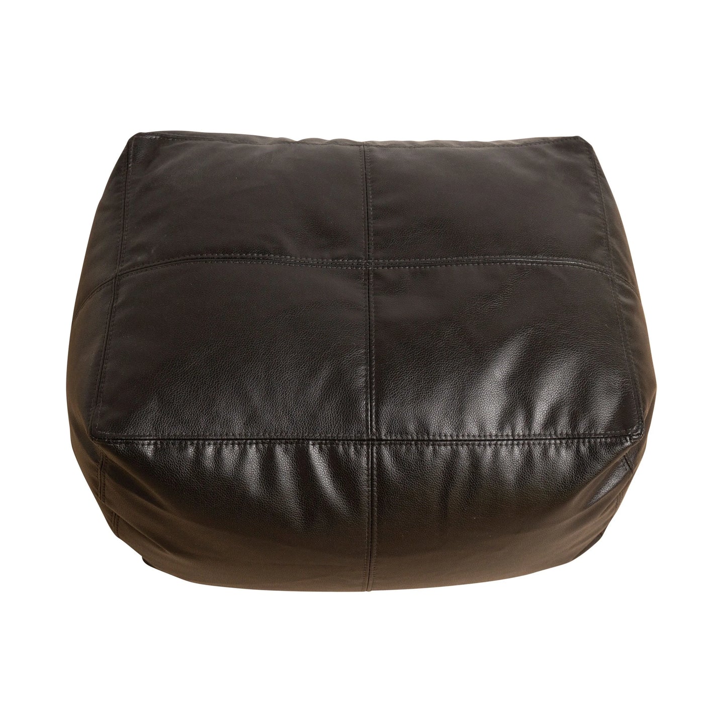 The Footsie - Ottoman - Vegan Leather - Black